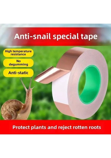 Sunshine011 Bahçe Salyangoz Önleyici 2cm Bakır Folyo Bant - Çiçek Ve Bitki Koruma, Elektriksiz