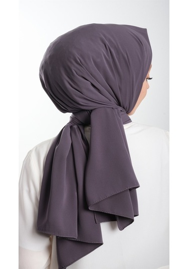 Violet Düz Klasik Şal Medine Ipeği Sade 202103_21