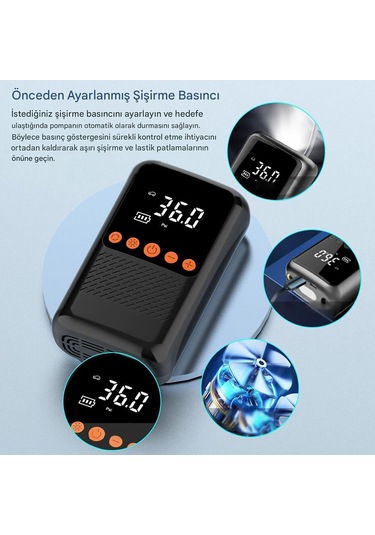 Mts Czk-5621 Şarjlı Lastik Şişirme Cihazı