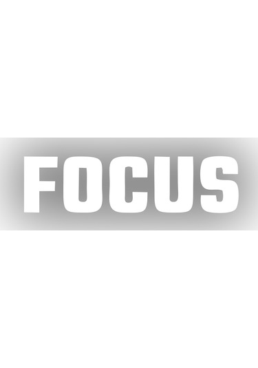 Focus Araba Sticker 17x17 Cm Beyaz