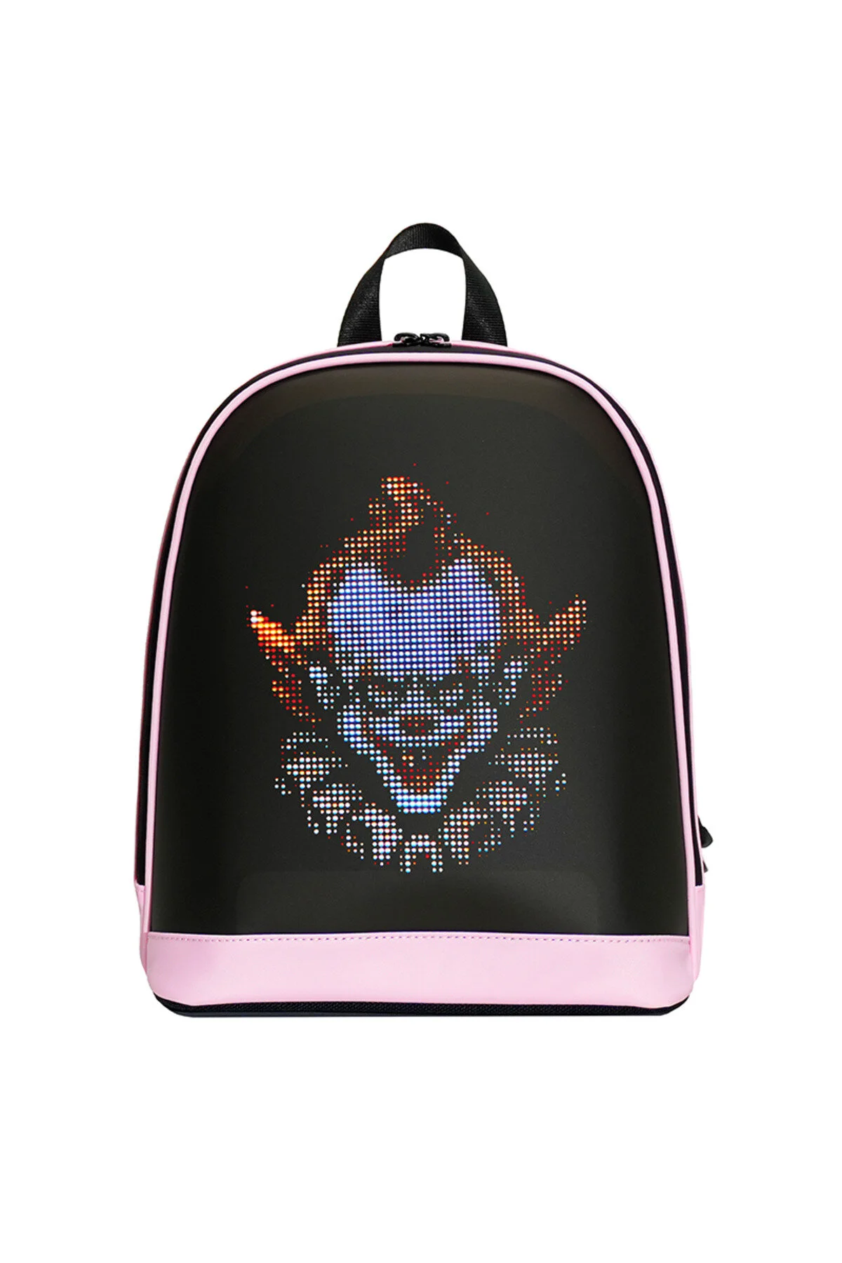 Led Ekranlı Akıllı Sırt Çantası Bluetooth Kontrollü Işıklı Dijital Ekran Çanta Pembe