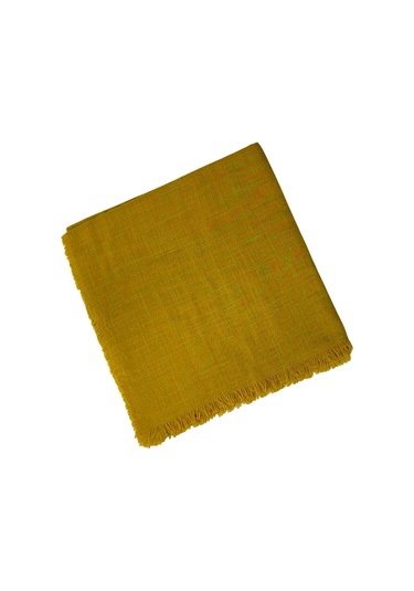 Enba Flamlı Yazma %100 Pamuk Nefes Alan Doğal Kumaş Hardal