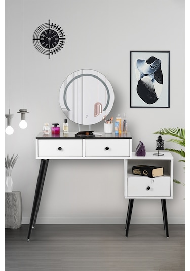 Vera Granit / Makyaj Masası Aynalı / Makyaj Organizeri / Makyaj Masası Işıklı / Led Ayna