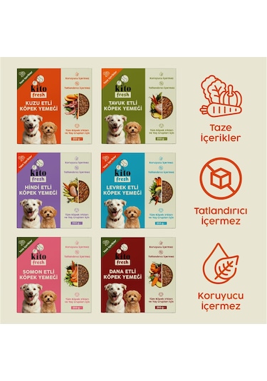 Kito Fresh Köpek Yemeği Tanışma Paketi 6'lı