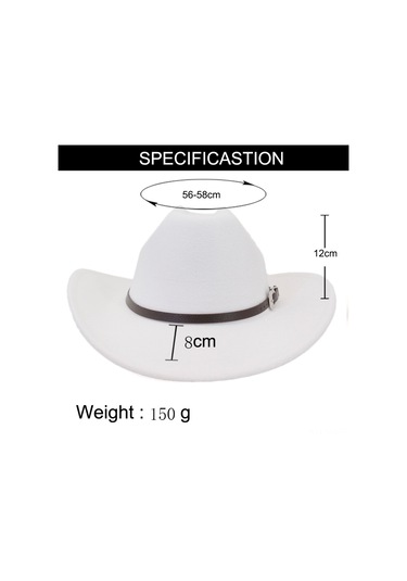 Yaozixa Klasik Western Koyu Bej Felt Şapka - Geniş Kenar Güneş Korumalı, 56-58cm, Unisex, Nüfuslu, Dayanıklı, Rope İle Sabitlenebilir Siyah