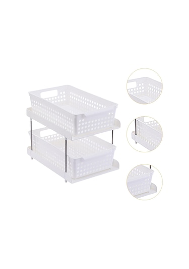 Suntek Mutfak Ayakta Raf Makyaj Malzemesi Tutucu Beyaz