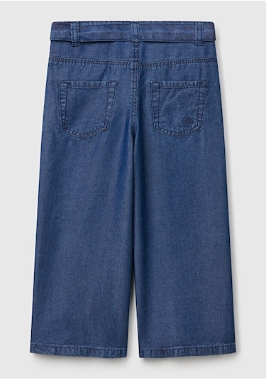 Benetton Kız Bebek Denim Pantolon Mavi