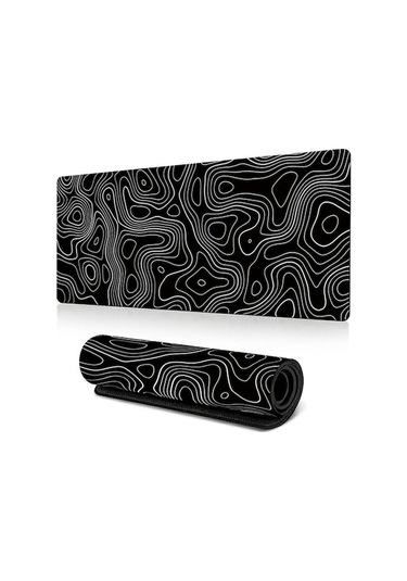 Cbtx 300 X 700 X 2mm Soyut Sıvı Tasarım Kauçuk Mouse Pad Kaymaz Büyük Mouse Mat - Stil E Stil E