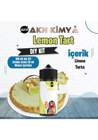 Lemon Tart Dıy Kit Limon Turta Gıda Aroması %20 Oranda Aroma İçerir Hazır Değildir 100 Ml
