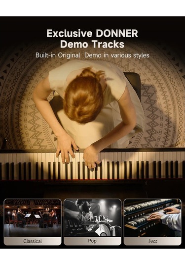 Donner Oura S100 Dijital Piyano Black Oak Grain