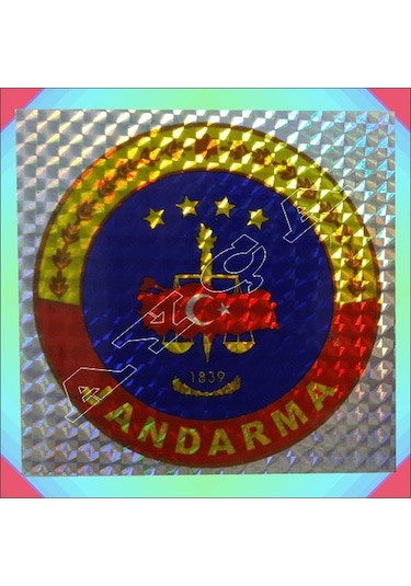 Jandarma Araç Stikiri Jan Janli Çok Renkli