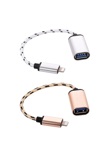 Maiyame Otg Fişi Usb2.0 Adaptörü Veri İletim Hattı İos16 Altı İçin Uygundur Gümüş