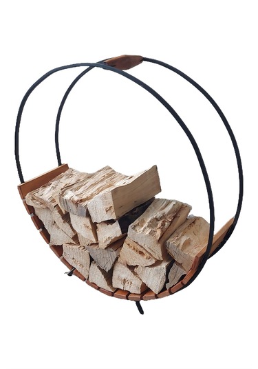 Blueflame Metal Ahşaplı Dekoratif Şömine Odunluk