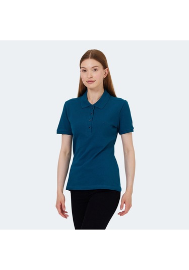 Slazenger VERA I Kadın Polo Yaka Petrol Tişört