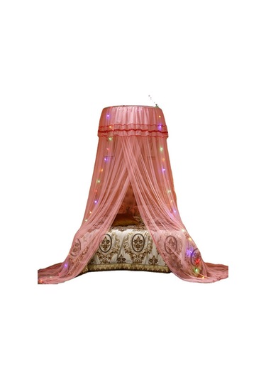 Springsun Prenses Kubbeli Tül, Kurulum Gerektirmeyen, Yataklı Yurt Odaları İçin Üst Ve Alt Ranza Sineklik, Pembe Renk 60-150 Cm