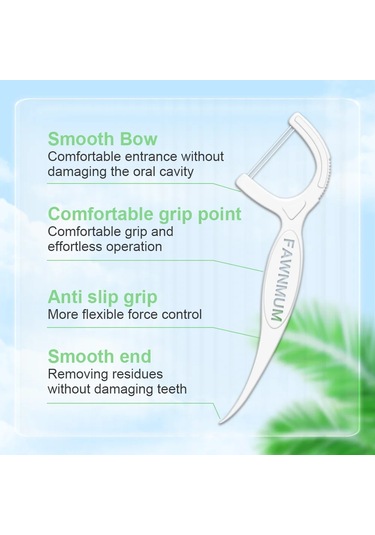 50/100 Adet Nane Diş İpi Çubuğu - Tek Kullanımlık Diş İpi Temizleme Çubuğu - 100pcs 1 Bag