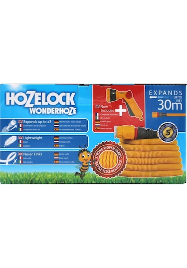 Hozelock 101261H Wonderhoze 30M Uzayan Hortum + Sprey Tabanca Set