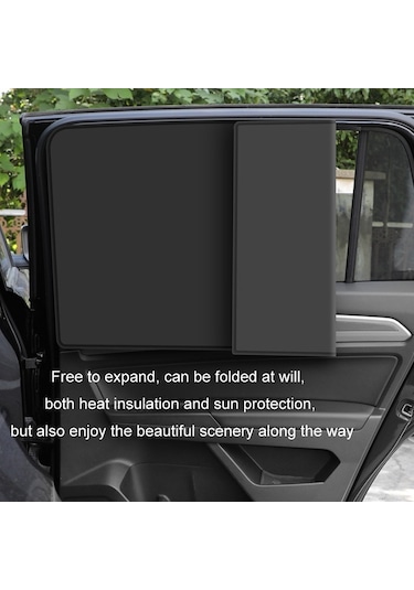 Sones Isı Yalıtımlı Opak Vinil Kaplamalı Manyetik Araba Perdeleri, Stil: Titanyum Gümüş Ana Sürücü