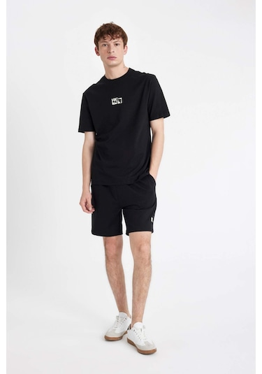 Defacto Slim Fit Dar Kesim Dar Paça Erkek Şort - Siyah A3893AX24HSBK81
