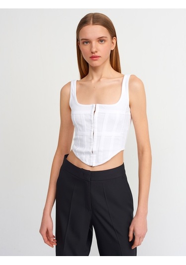 Dilvin Korse Top-Beyaz (499686241) Beyaz