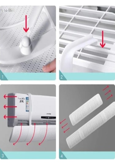 Ayarlanabilir Split Tipi Klima Hava Yönlendirici Klima Siperliği Klima Çarpması İçin Aparat