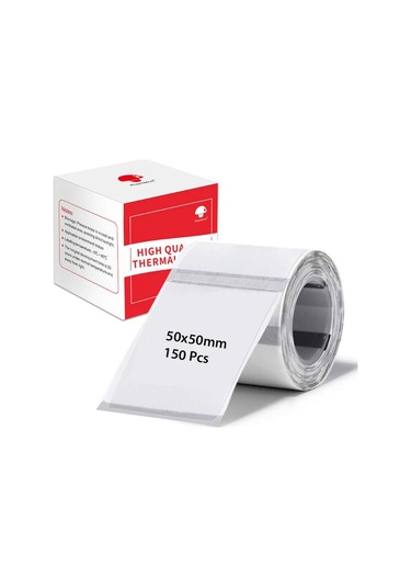 50 X 50 Mm Şeffaf Termal Etiket 150 Adet - Phomemo M110/m120/m150/m200/m220/m221 150