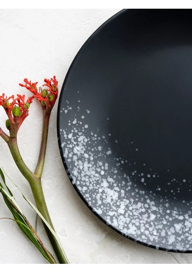 Korall Tabak Seti 2'li Düz Yemek Tabağı 26cm Nero 236164963 Siyah