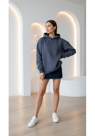 Divinus Kapşonlu Sweat Shırt Antrasit