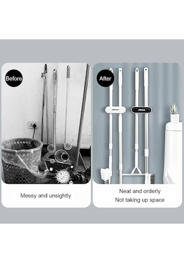 Beyaz&altın Mengnı Duvara Monte Paspas Tutucu Ev Depolama Araçları Yumruksuz Paspas Rafı Mutfak Ve Banyo Organizatör Banyo Aksesuarları Altın - Beyaz
