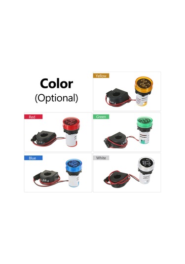 Reedark Küçük Dijital Volt-ampermetre: Ac 50-500v & 0-100a Ölçüm, Çift Led Ekran