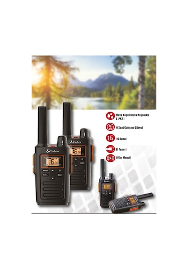 Aselsan Cobra Rx380-eu Açık Alan 8km Pmr El Telsizi