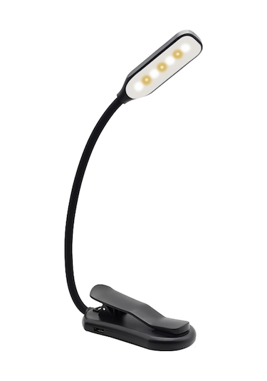 Youtek Kitap Işığı Usb Şarjlı - Dokunmatik Anahtar, 3 Seviye Parlaklık, Esnek Işık Tüpü, Gece Işığı Modu, 600mah Dahili Batarya Siyah