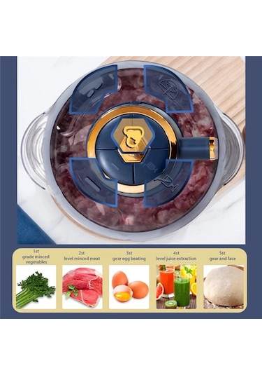 Cbtx 5 Vitesli Paslanmaz Çelik Gıda Parçalayıcı Elektrikli Makine 5 L