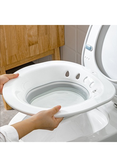 Samdoo Gri Durağan Materyal Kadın Doğum Sonrası Tuvalet Banyosu - Kolay Kurulum, Katlanabilir Tasarım, Odorsuz