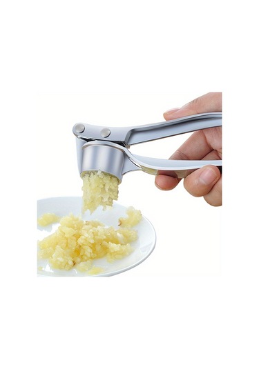 Eastmeeetwest--1pc Premium Paslanmaz Çelik Sarımsak Ezici - Kolay Sarımsak Bıçağı Ve Zencefil Ezici, Temizlemesi Kolay Mutfak Aletleri, Günlük Pişirmede Dayanıklı Sarımsak Bıçağı Gümüş