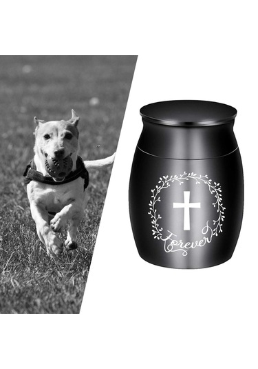 Homyl Pet Urn Cenaze Köpekleri Dekoratif Urns Kediler Siyah Altın