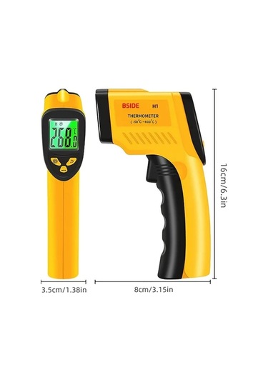 Boatshop1 Bsıde H1 Dijital Kızılötesi Termometre Et Buffalo Sütü Bbq Pişirme Non Contact Lazer Tabanca Abs Malzeme Pil İle Çalışır