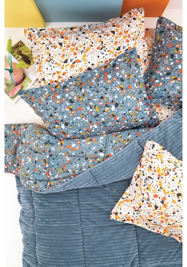 Yataş Bedding Terazzo Tek Kişilik Triola Set - Indigo