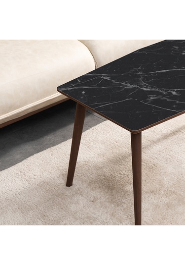 Vovvahome Vega 4lü Mdf Ahşap Zigon Sehpa Ve Orta Sehpa - Siyah