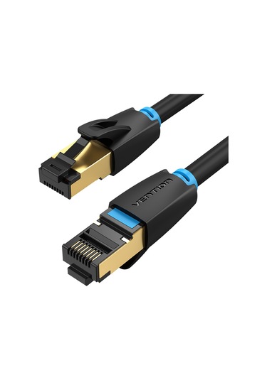 Springsun Vention Cat8 40gbps Patch Kablosu Altın Kaplamalı Kablo Pvc Yumuşak Kablo Sftp Korumalı Lszh Kılıf Ikabh 2m