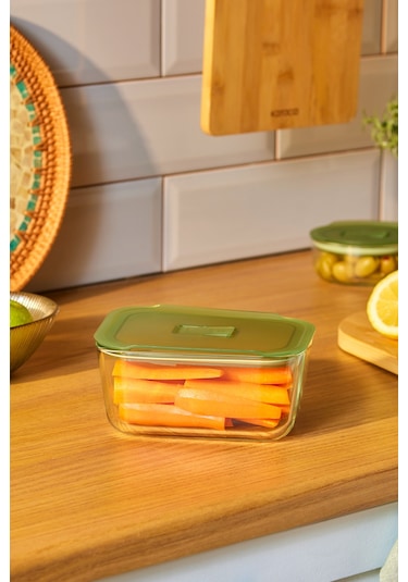 Karaca Green Dikdörtgen Saklama Kabı 800 Ml Yeşil