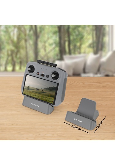 Geeksen Sunnylife Dz766 Masaüstü Tutucu: Djı Rc, Telefon, Tablet, Switch Uyumlu, Kaymazsız Lastik Paspaslı, El Stresi Azaltıcı Gri