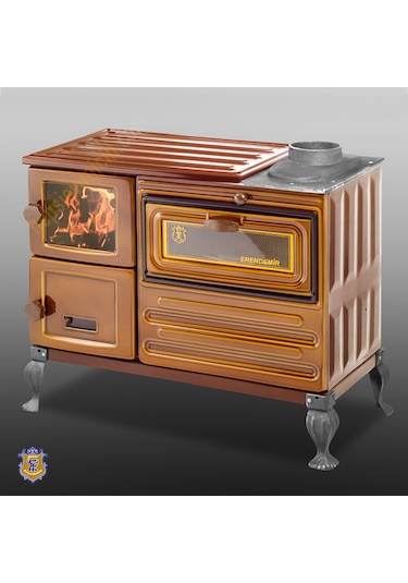 Erendemir Şömine Kuzine Tuğlalı Pik Ayaklı Soba Ek104f-T-P