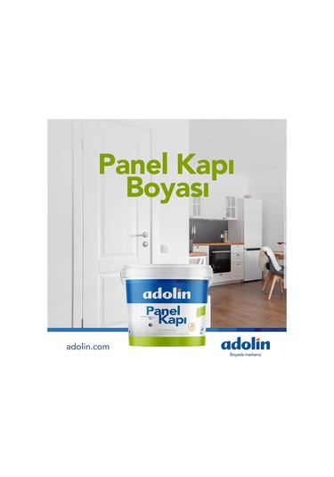 Adolin Su Bazlı Panel Kapı Boyası Beyaz 2.5 Lt