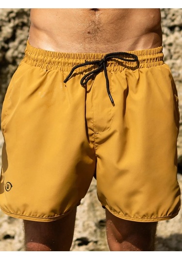Union. Eğlence Ve Plaj İçin Spor Şort Mayoları 235687238 Hardal Rengi