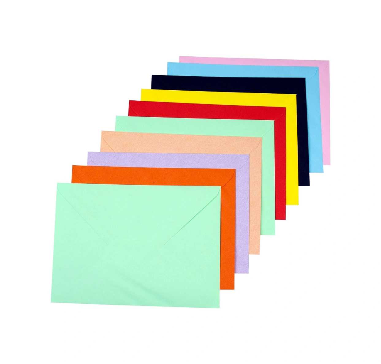 10 Renk Mektup Zarfı Renkli 13x18 Cm -10 Adet