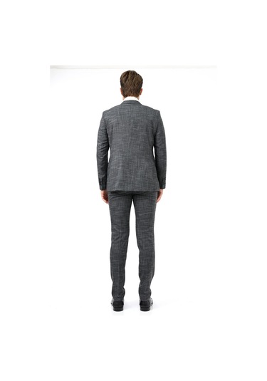 Presto Erkek Yelekli Slimfit Takım Elbise 6 Drop Siyah 788-001 Siyah