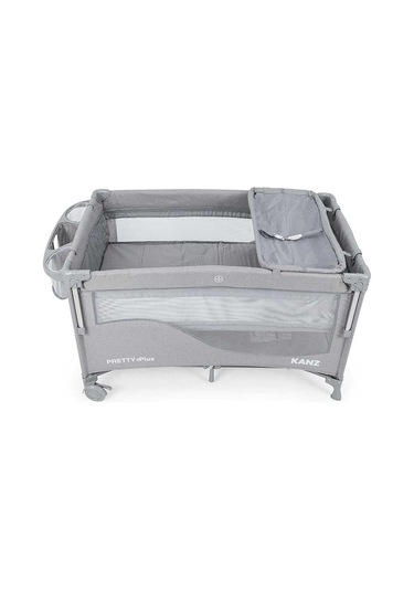 Pretty Plus Anne Yanı & Oyun Parkı Park Yatak Gri