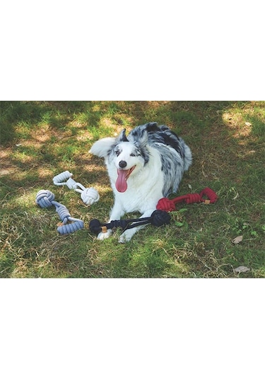 M-pets Coto Red Tug Ball Örgü Köpek Oyuncağı 36 Cm 244-50008.01