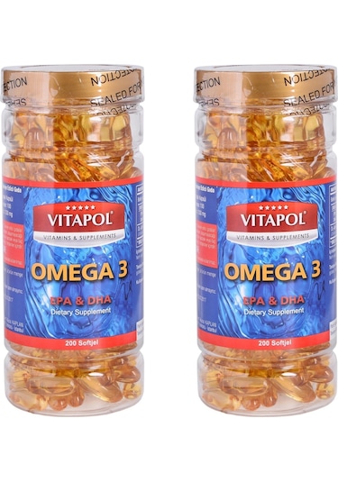 Vitapol Omega 3 Balik Yağı 2 Kutu 400 Softgel